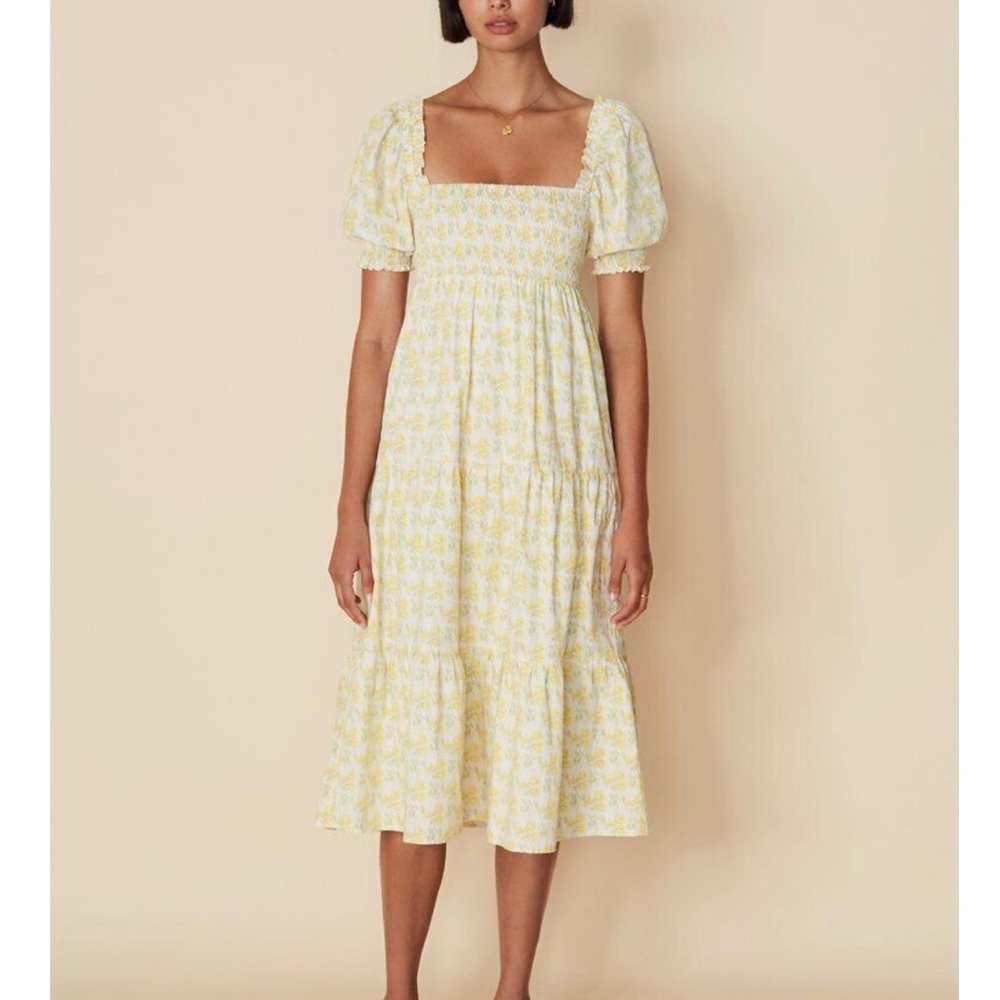 Faithfull the brand Luisa Midi Dress Dahlee Floral Print XS